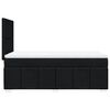 vidaXL Pat box spring cu saltea, negru, 90x200 cm, textil