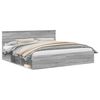 vidaXL Cadru de pat Gri Sonoma 200 x 200 cm Lemn de pin masiv