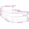 vidaXL Pat box spring cu saltea, gri închis, 80x220 cm, catifea