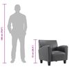 vidaXL Fotoliu, gri, piele ecologică