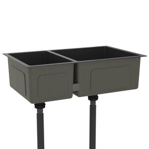 vidaXL Chiuvetă de bucătărie, negru, oțel inoxidabil