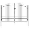 vidaXL Poartă Dublă WOERDEN 299,5 x 249,5 cm Oțel Gri Blocat