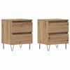 vidaXL Dulap de noapte 2 buc. stejar artizanal 40 x 35 x 50 cm