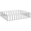 vidaXL Țarc c&acirc;ini 40 panouri negru 50x100 cm oțel vopsit electrostatic