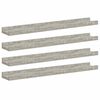 vidaXL Rafturi de perete, 4 buc., gri beton, 60x9x3 cm