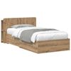 vidaXL Cadru de pat cu depozitare Stejar Artizanal 100 x 200 cm