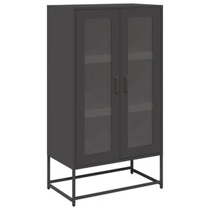 vidaXL Dulap &icirc;nalt, negru, 68x39x123 cm, oțel