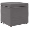 vidaXL Taburet Gri 41 x 41 x 40 cm Piele ecologică și lemn stratificat