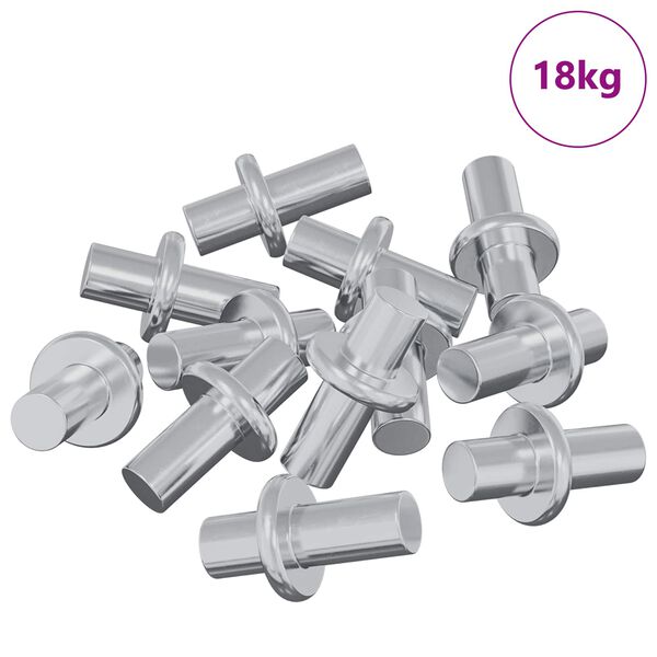 vidaXL Ușă de raft 4500 pcs Argintiu 8,6 x 8,6 x 14,6 mm Oțel
