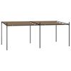 vidaXL Pavilion cu acoperiș retractabil, gri taupe, 600x300x233 cm