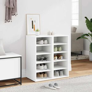 vidaXL Pantofare, 2 buc., alb, 31,5x35x70 cm, PAL