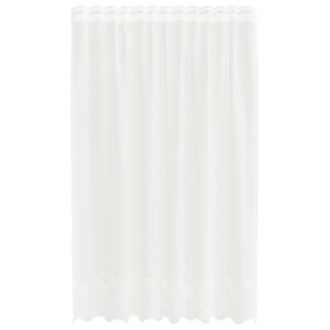 vidaXL Cortină din Dantelă cu perdele Alb 140 x 150 cm Poliester