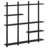 vidaXL Raft de perete Stejar Negru 102 x 13.5 x 102.5 cm