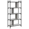 vidaXL Bibliotecă cu 5 niveluri gri sonoma 76x32x158 cm lemn compozit