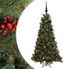 vidaXL Brad de Crăciun artificial cu glob 150 cm 150 LED-uri Alb cald