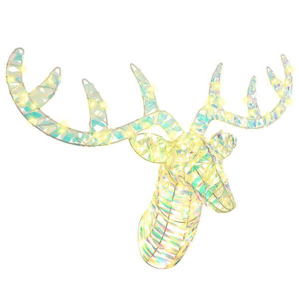 vidaXL Sanie cu ren cu 140 LED Alb cald 68 x 36.5 x 62.5 cm PET