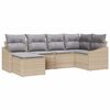 vidaXL Set de masă pentru grădină 6 buc. Beige și gri deschis