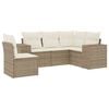 vidaXL Set canapele de grădină cu perne, 5 piese, bej, poliratan