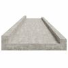 vidaXL Rafturi de perete, 2 buc., gri beton, 115x9x3 cm