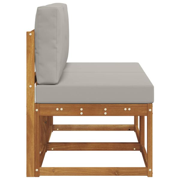 vidaXL 2 Bucată Canapea Medie pentru Exterior Lemn Solid de Acacia