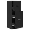 vidaXL Dulap de farmacie, negru, 40x41x118 cm, lemn prelucrat