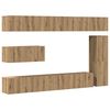 vidaXL Set dulap TV 7 piese montat pe perete Stejar artizanal