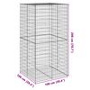 vidaXL Coș gabion cu capac, 100x100x200 cm, fier galvanizat