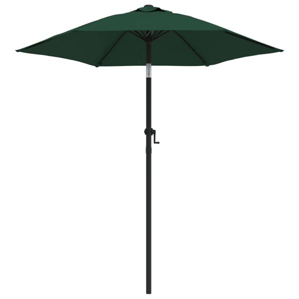 vidaXL Umbrelă de soare, verde, 200 x 224 cm, aluminiu