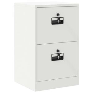 vidaXL Dulap pentru Fișiere cu sertar cu raft Alb 45,5 x 42 x 74,5 cm