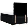 vidaXL Pat box spring cu saltea, negru, 120x190 cm, catifea