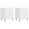 vidaXL Dulap de noapte 2 pcs Alb foarte lucios 43 x 34,5 x 52 cm