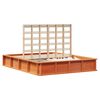 vidaXL Cadru de pat Maroniu cerat 150 x 200 cm Lemn de pin masiv