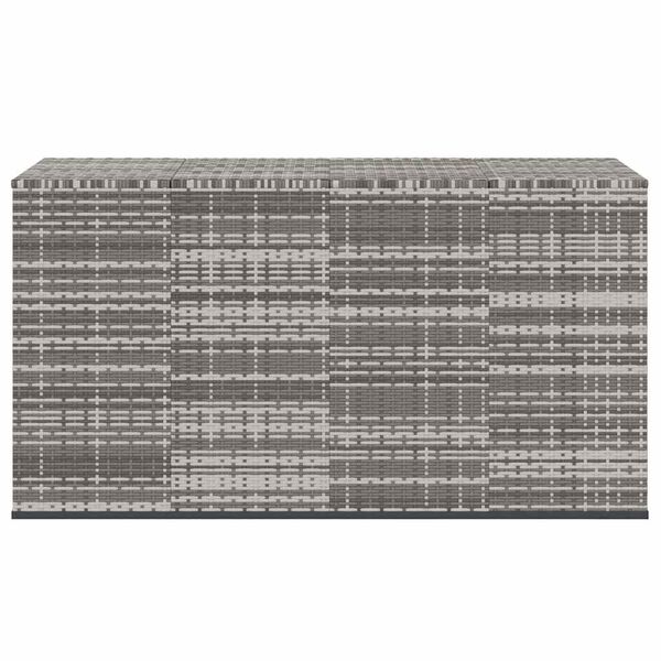 vidaXL Ladă grădină pentru perne, gri, 194x100x103 cm, ratan PE