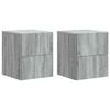 vidaXL Dulap de noapte suspendat 2 buc. Sonoma gri 33 x 34,5 x 40 cm