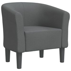 vidaXL Fotoliu tip cuvă, gri &icirc;nchis, material textil