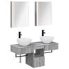 vidaXL Set dulap baie 5 buc. Sonoma gri Lemn prelucrat