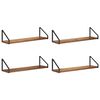 vidaXL Șemele de perete 4 buc. Lemn vechi 60 x 16 x 15,5 cm