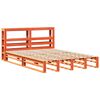 vidaXL Cadru de pat fără saltea, maro ceruit 140x200 cm lemn masiv pin
