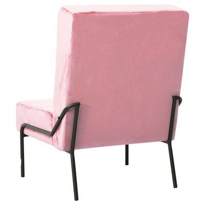 vidaXL Scaun de relaxare, roz, 65x79x87 cm, catifea