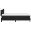 vidaXL Pat cu arcuri cu headboard Manual Negru 140 x 190 cm țesătură