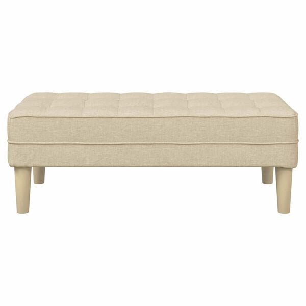 vidaXL bancă cu pernă Crem 113 x 57 x 39 cm țesătură