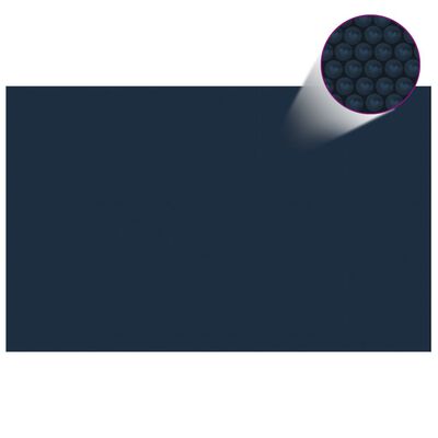 vidaXL Folie solară plutitoare piscină, negru/albastru, 800x500, PE