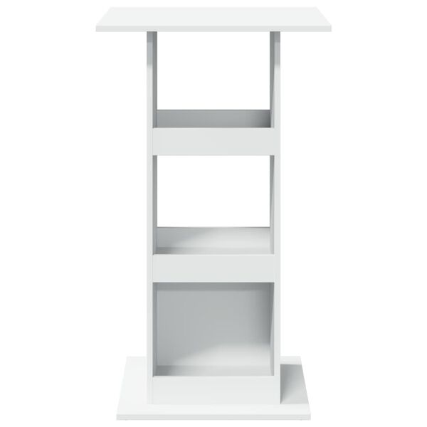 vidaXL Masă de bar cu depozitare, alb, 60x60x102 cm, lemn prelucrat