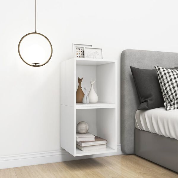 vidaXL Dulapuri de perete, 2 buc., alb, 37x37x37 cm, PAL