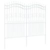 vidaXL Gard de Grădină Alb 240 x 215 cm Oțel vopsit &icirc;n pulbere