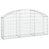 vidaXL Coș gabion arcuit, 150x30x60/80 cm, fier galvanizat