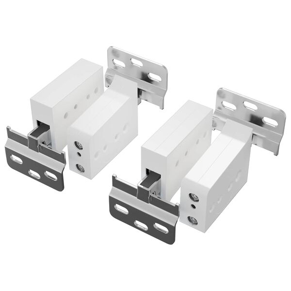 vidaXL Suport de suspendare pentru cabinet 2 pcs Alb 70 x 48 x 19 mm