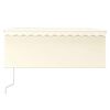 vidaXL Copertină automată cu stor & senzor v&acirc;nt & LED, crem, 3x2,5 m