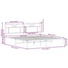 vidaXL Cadru de pat fără saltea Stejar afumat 160x200cm Lemn prelucrat