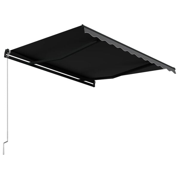 vidaXL Copertină retractabilă manual, antracit, 300 x 250 cm